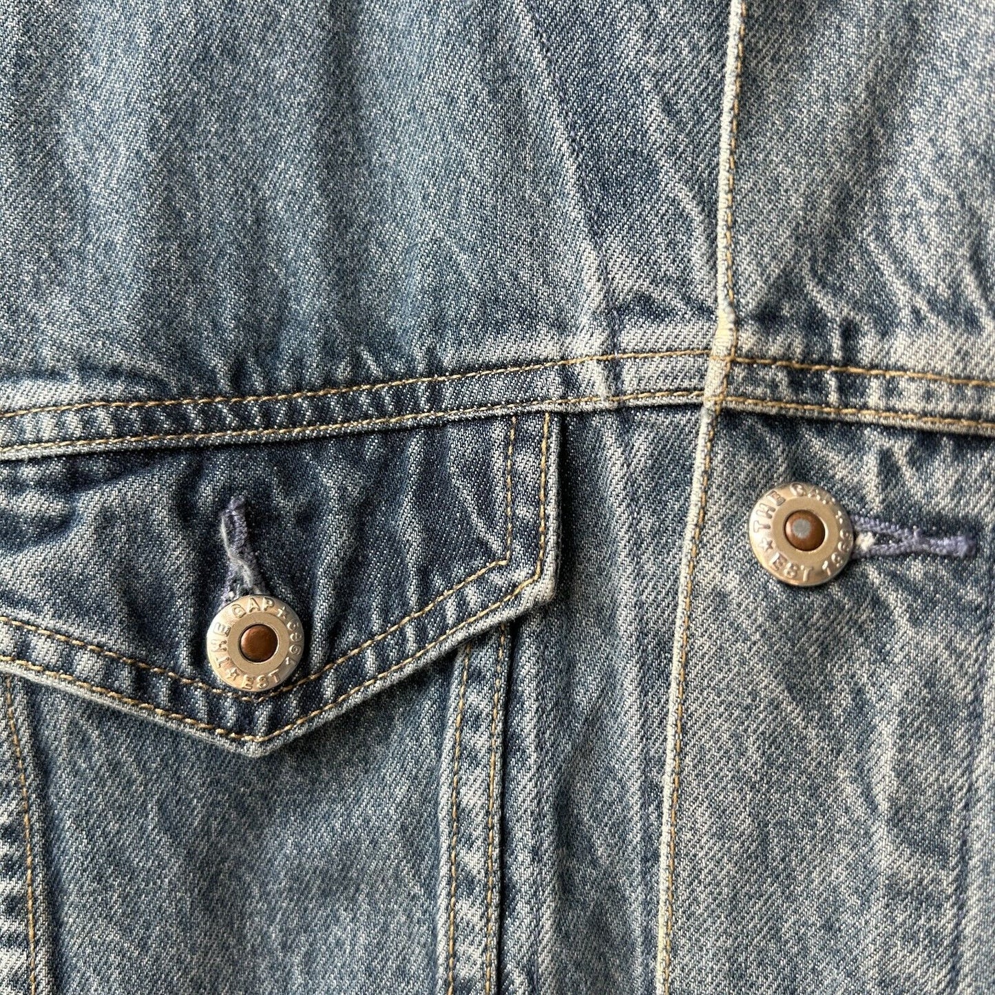 VINTAGE 90s | GAP Denim Jean Trucker Jacket sz S
