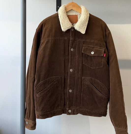 VINTAGE | Stussy Type 2 Sherpa Corduroy Trucker Jacket sz M