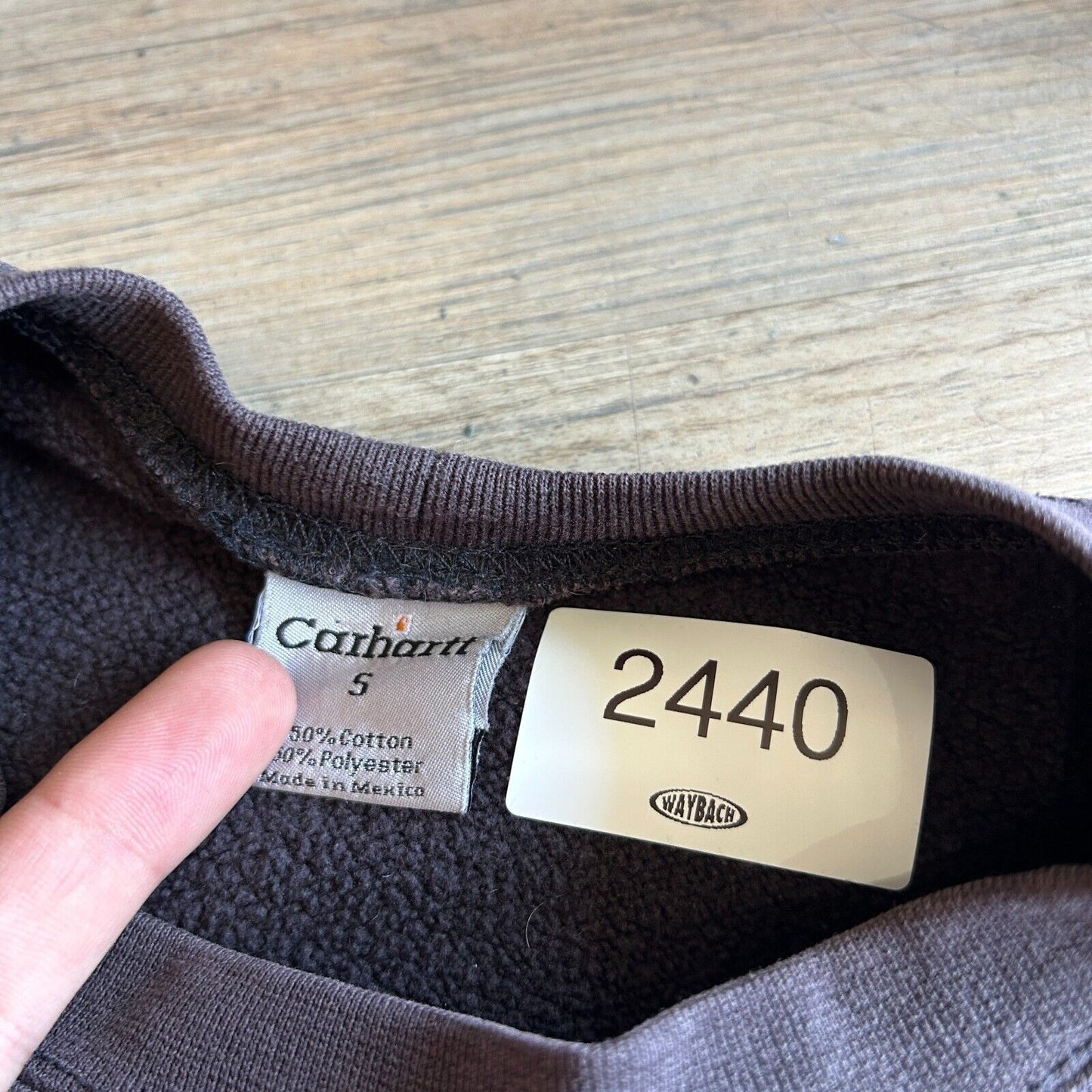VINTAGE | CARHARTT Embroidered Logo Faded Crew Sweater sz S