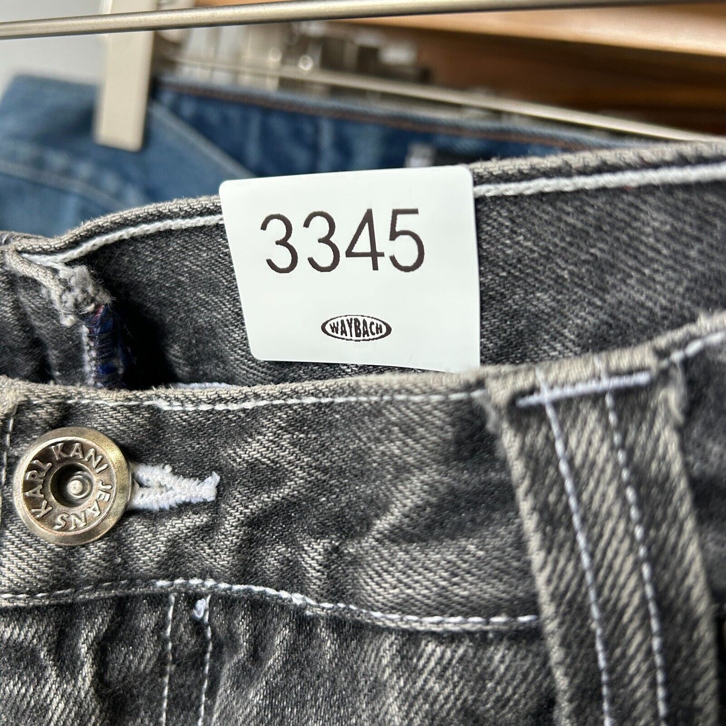 VINTAGE | Karl Kani Baggy Black Contrast Stitch Jeans Pants sz W33 L32