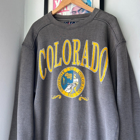 VINTAGE | University Of Colorado Faded Crewneck Sweater sz M