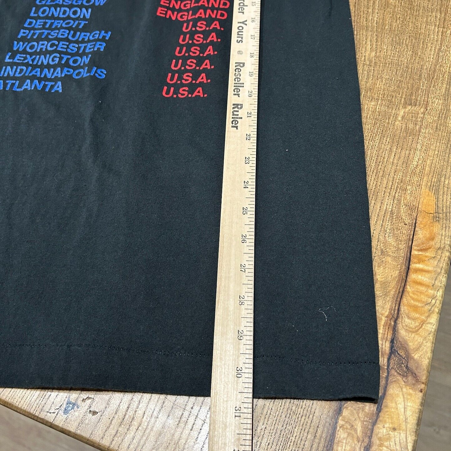 VINTAGE 1989 | Paul McCartney World Tour Black Band T-Shirt sz L Adult