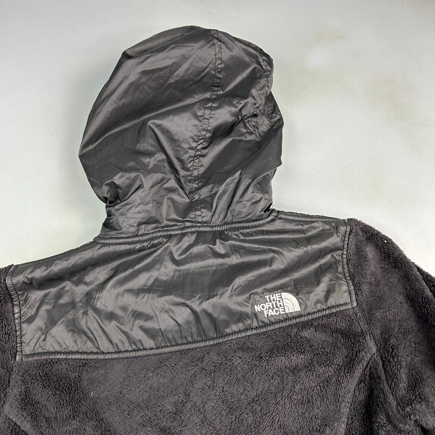 VINTAGE The North Face Black Hooded Fleece Sweater sz XS Womens Adult