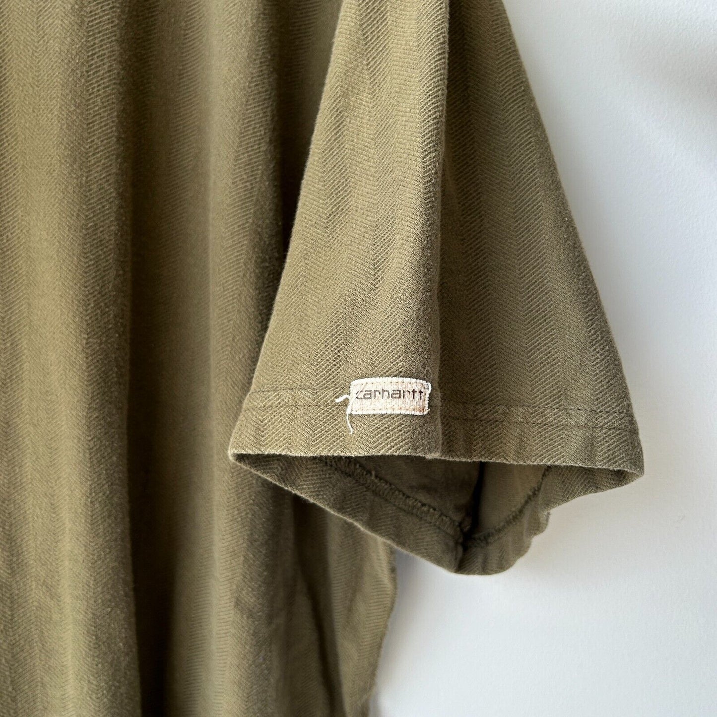 VINTAGE | Carhartt Olive Henley T-Shirt sz 2XL-3XL