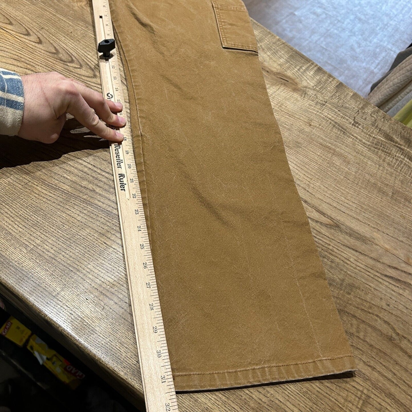 VINTAGE 90s | DICKIES Faded Tan Workwear Carpenter Pants sz W36 L32