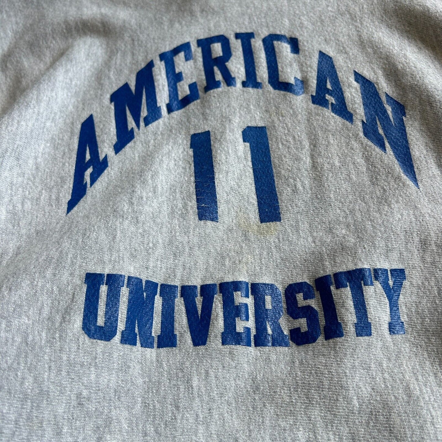 VINTAGE 90s | American University CAMBER Reverse Weave Crew Sweater sz L