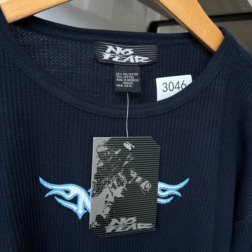 VINTAGE | No Fear Thermal Flame Long Sleeve T-Shirt sz M NWT