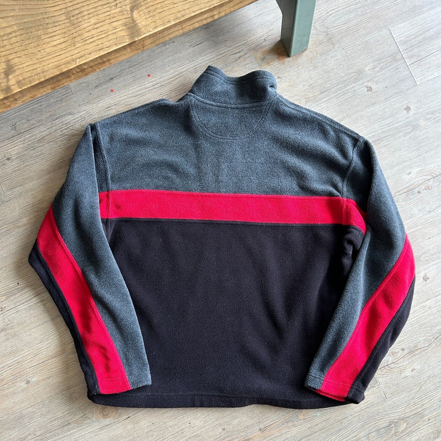 VINTAGE | GAP 1/4 Zip Striped Fleece Sweater sz L