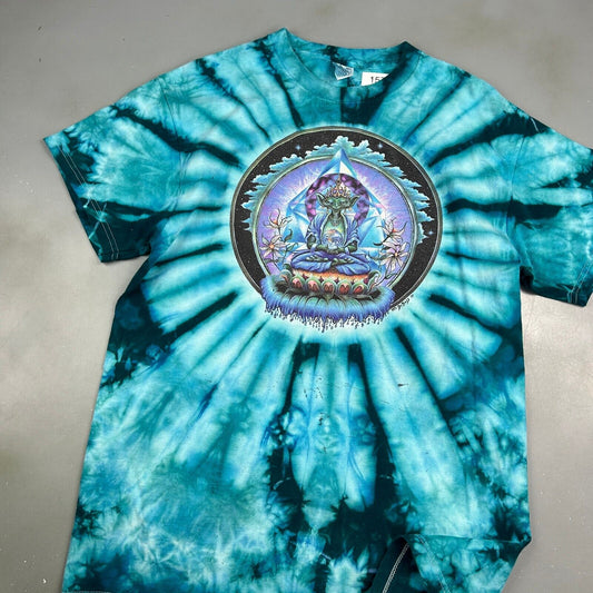 VINTAGE 97' | DuBois Psychedelic Art Tye Dye T-Shirt sz L Men Adult