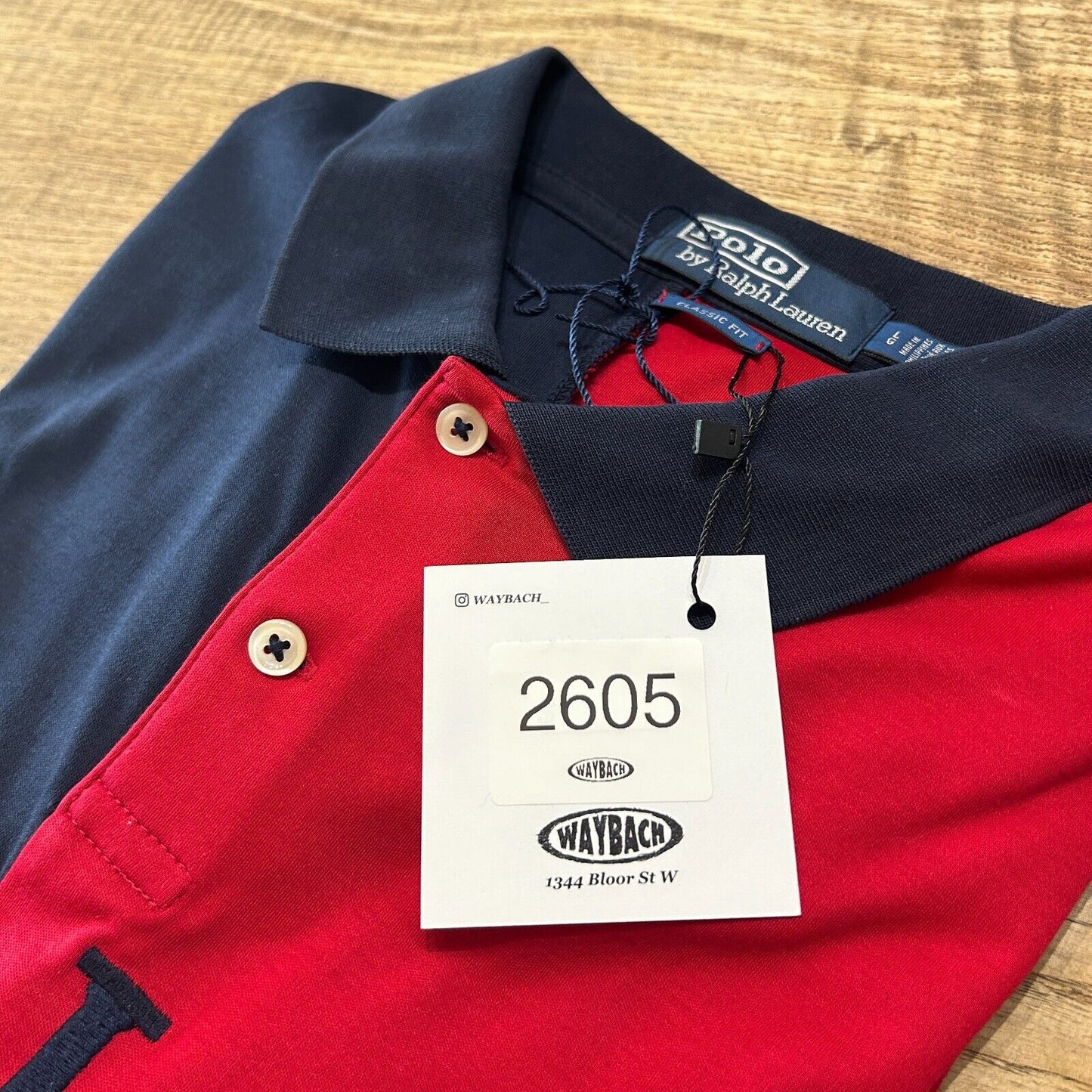 Ralph Lauren 1992 Stadium Plate Split Polo Shirt sz L *NWT