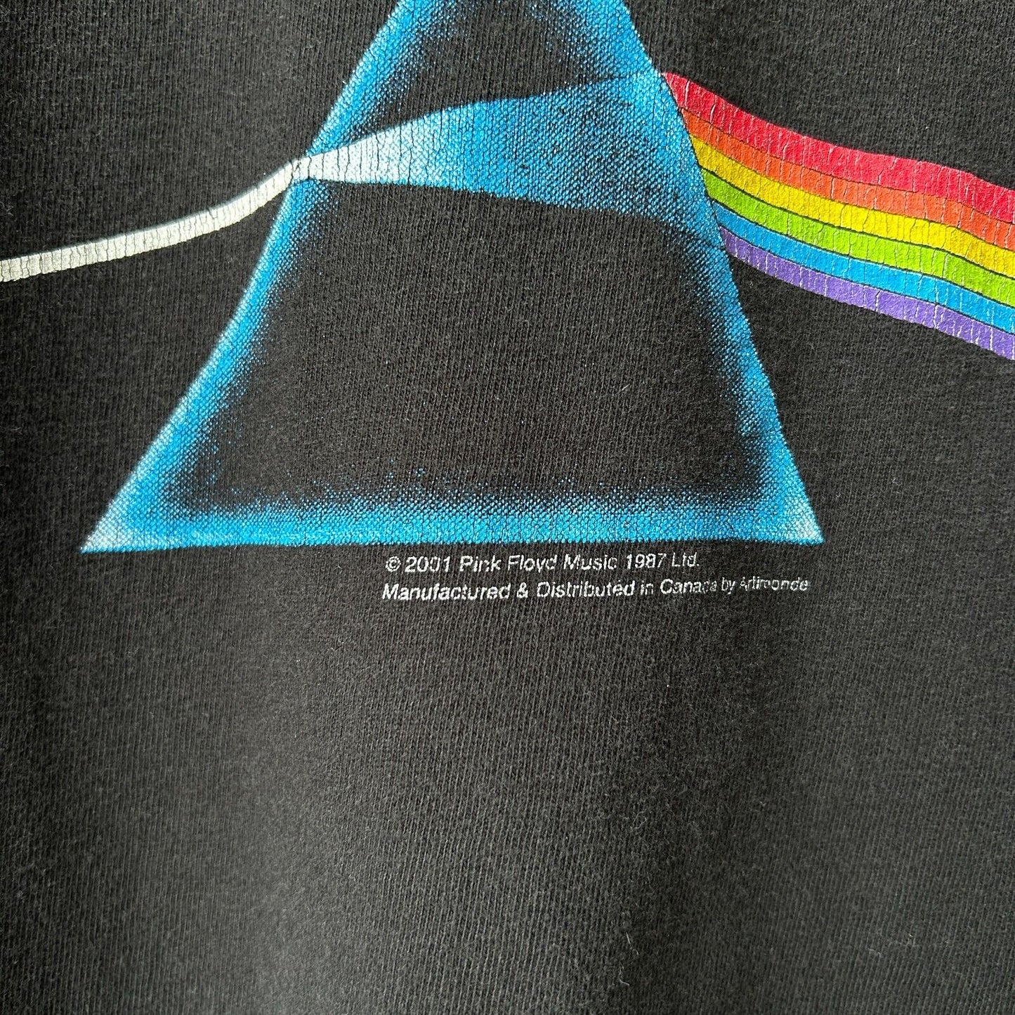 VINTAGE 2001 | Pink Floyd Dark Side Of The Moon Artimonde Band T-Shirt sz XL
