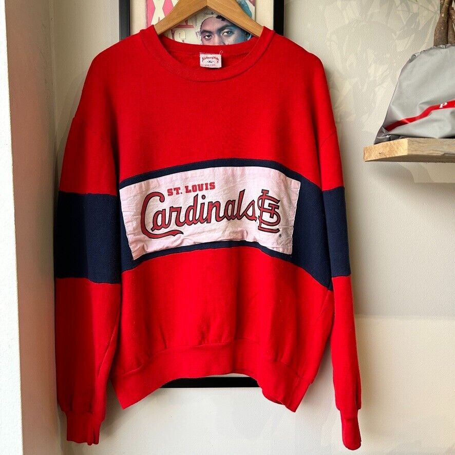VINTAGE 90s | St Louis Cardinals Baseball Crew Sweater sz XL