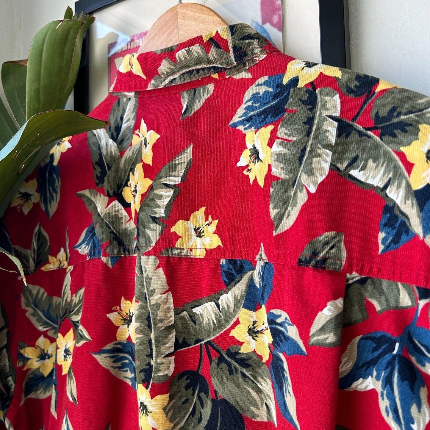 VINTAGE | Chaps RL Hawaiian Short Sleeve Button Down Shirt sz L-XL