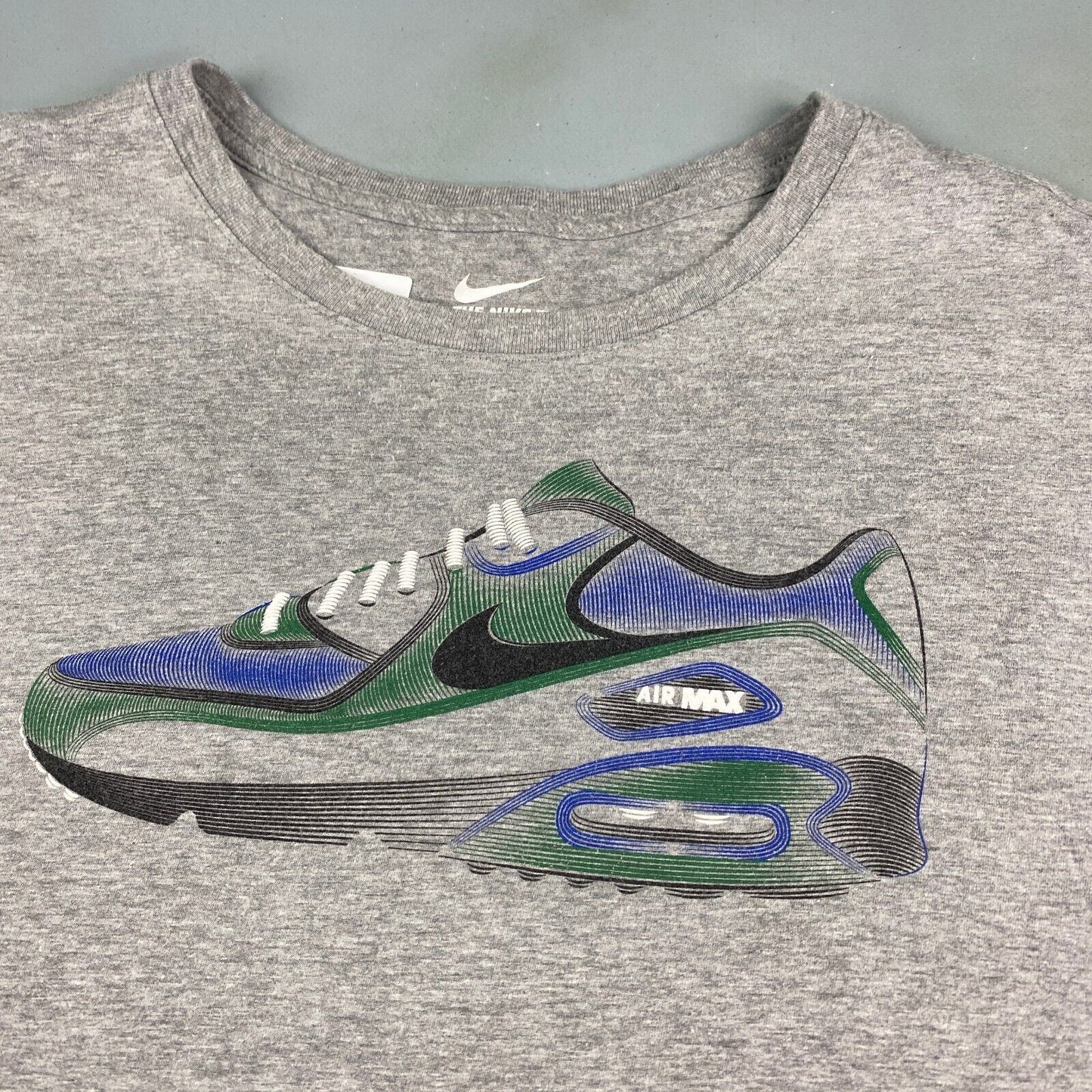 NIKE Air Max Illustration Sneaker Grey T-Shirt sz 3XL Adult