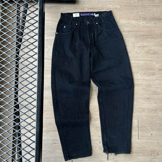 VINTAGE | Levis SilverTab Baggy Black Denim Jeans Pants sz W33 L32 Made in USA