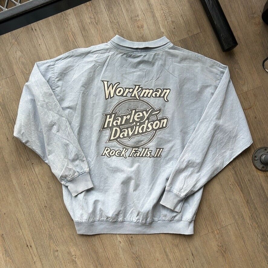 VINTAGE 90s | Harley Davidson Workman Polo Crew Shirt sz XL