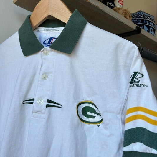VINTAGE 90s | Green Bay Packers Logo Athletic Pro Line Polo Shirt sz M
