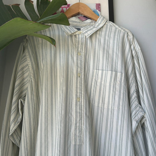 VINTAGE | Ralph Lauren 3/4 Placket Pullover Button Down Shirt sz XL-2XL