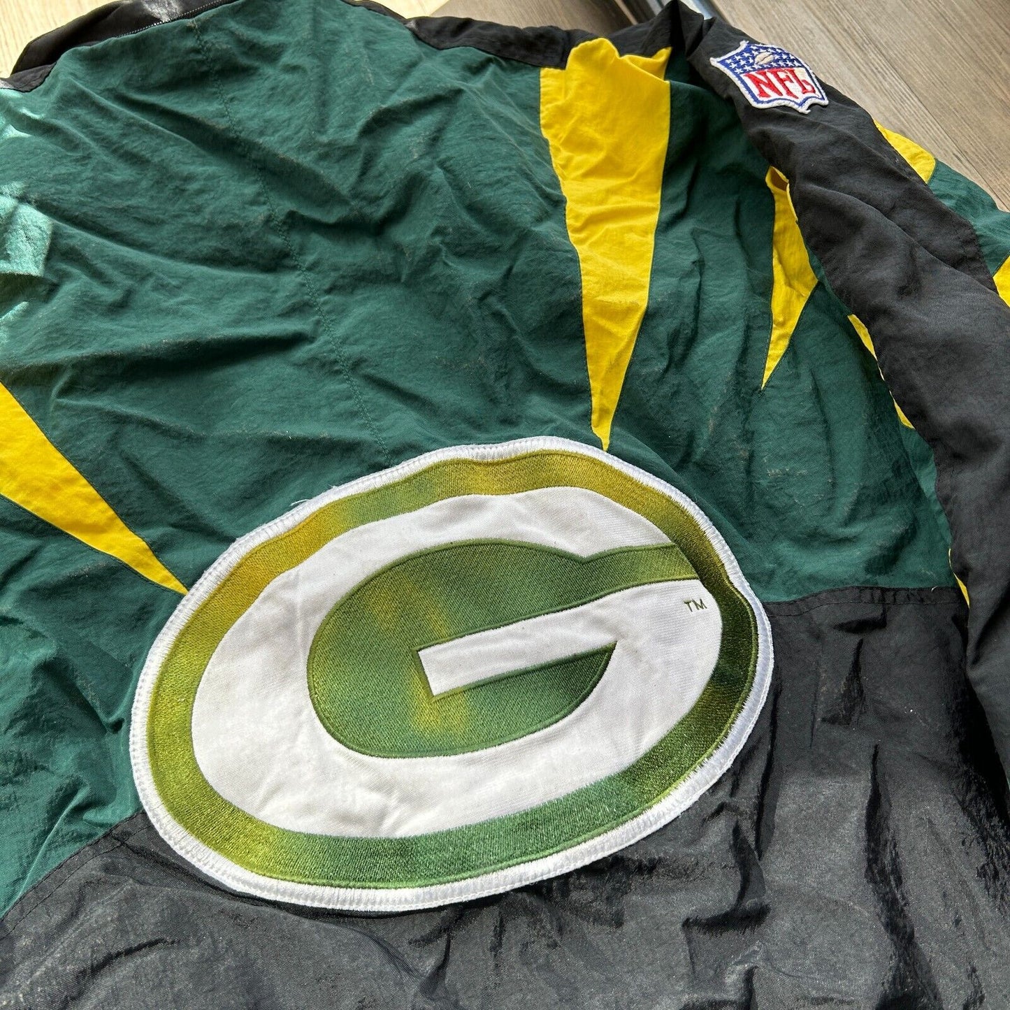 VINTAGE 90s | NFL Green Bay Packers Apex Pro Line Jacket sz L Adult