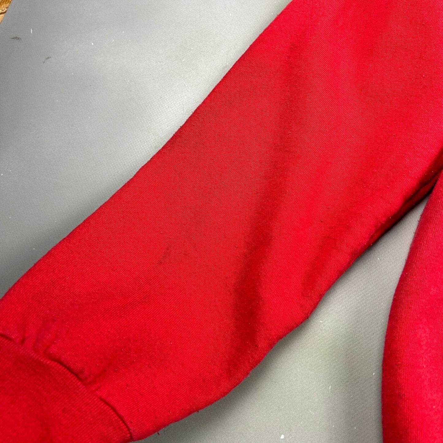 VINTAGE 90s FOTL Blank Red Hoodie Sweater sz Large Mens