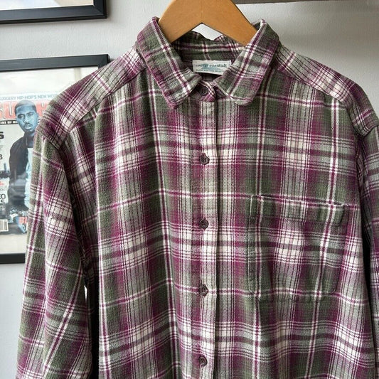 VINTAGE | Cottage Essentials Plaid Button Down Shirt sz M