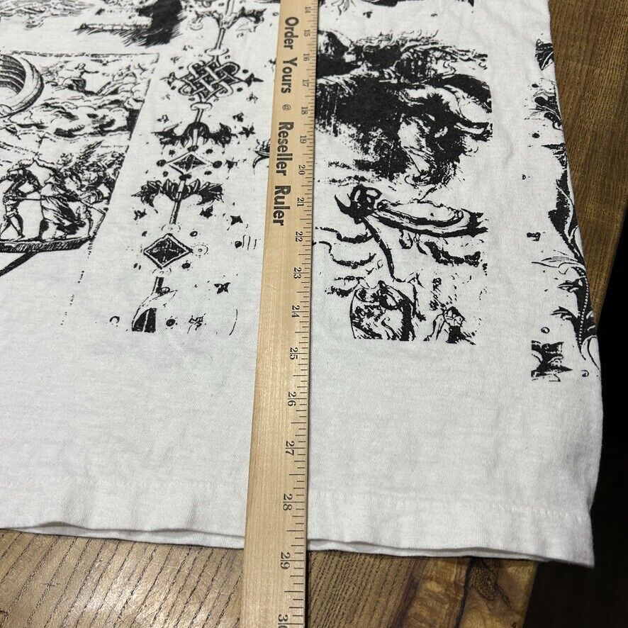 VINTAGE | Renaissance Drawing All Over Art Print T-Shirt sz XL