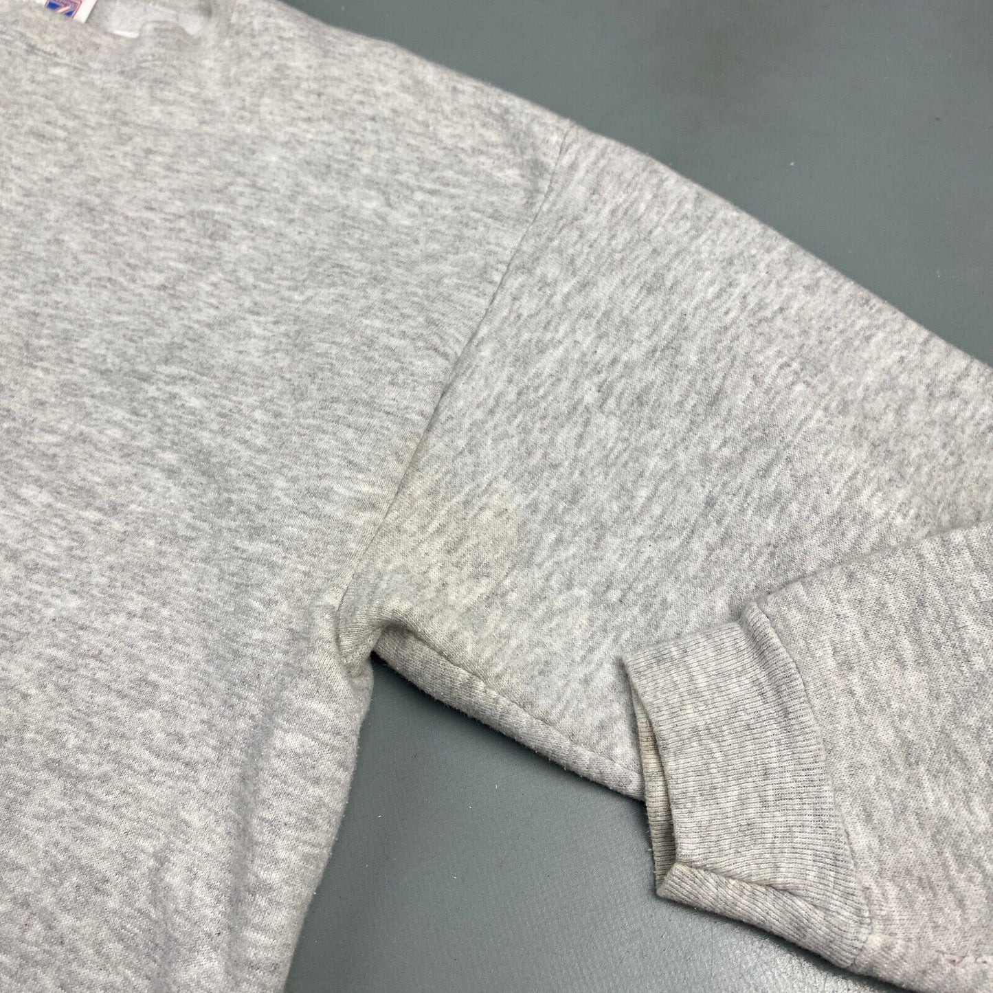 VINTAGE 90s Blank Grey Logo 7 Crewneck Sweater sz Large Men Adult