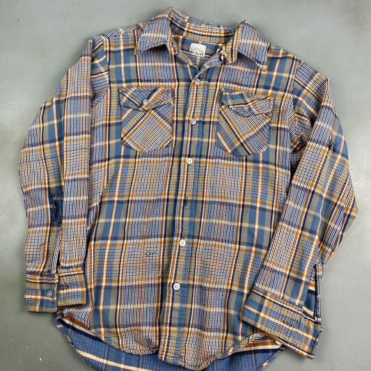 VINTAGE MT. Olive Plaid Flannel Button Up Shirt sz Small Adult