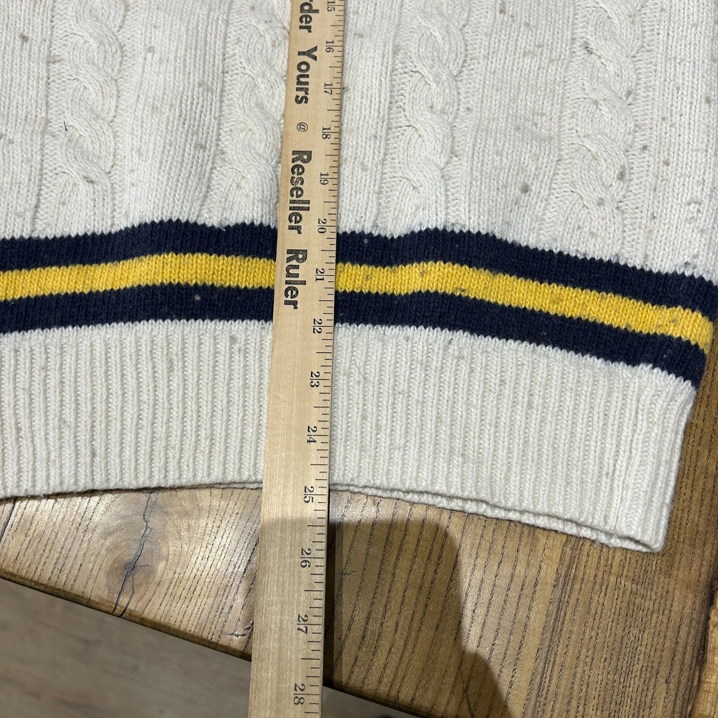 VINTAGE | Polo Ralph Lauren Cashmere Cable Knit Tennis Sweater sz L