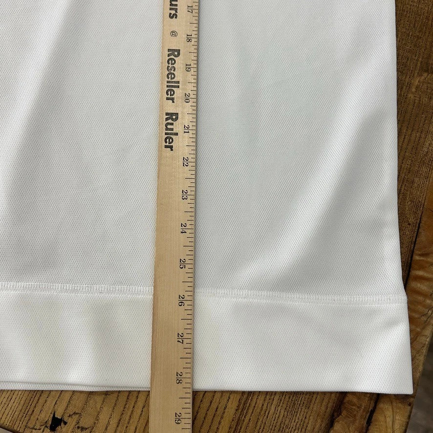 2000s | NIKE Sm Swoosh White Pin Stripe Long Sleeve Jersey T-Shirt sz L