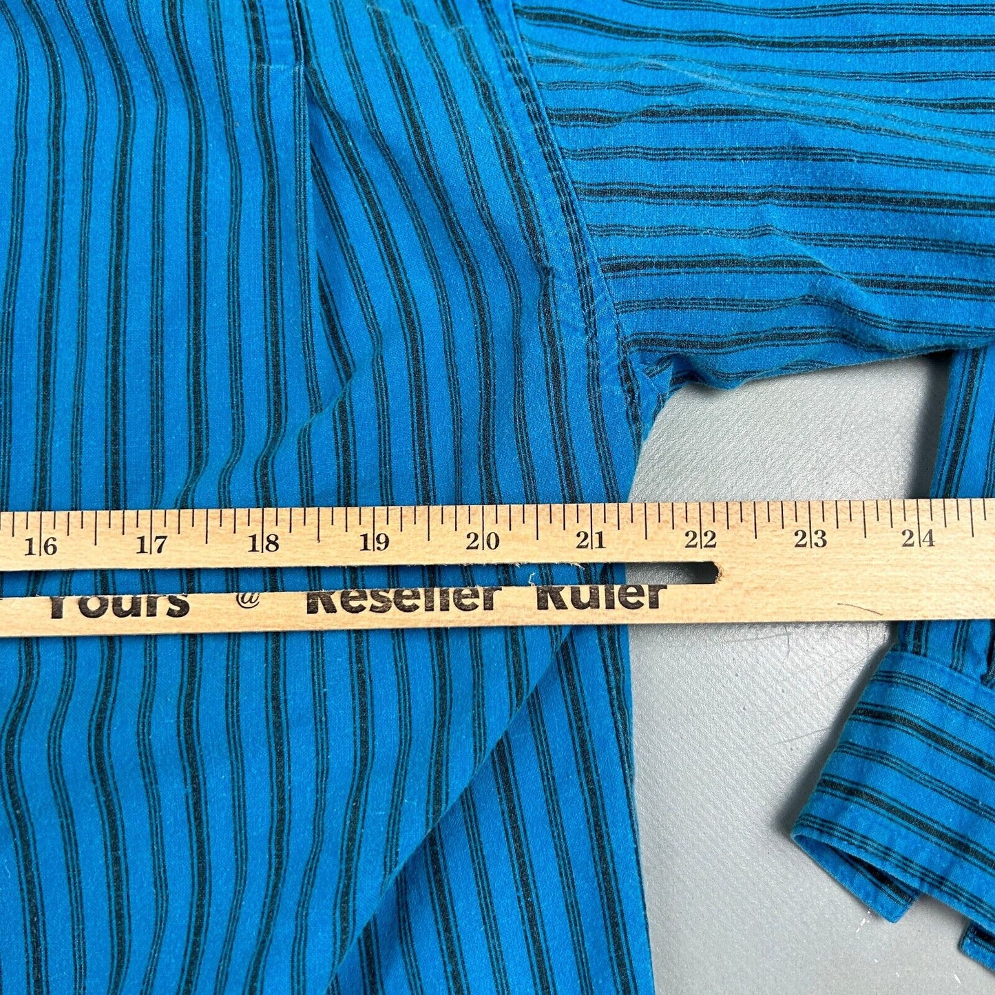 VINTAGE 90s Bugle Boy Preserve Our Resources Striped Button Up Shirt sz M Adult