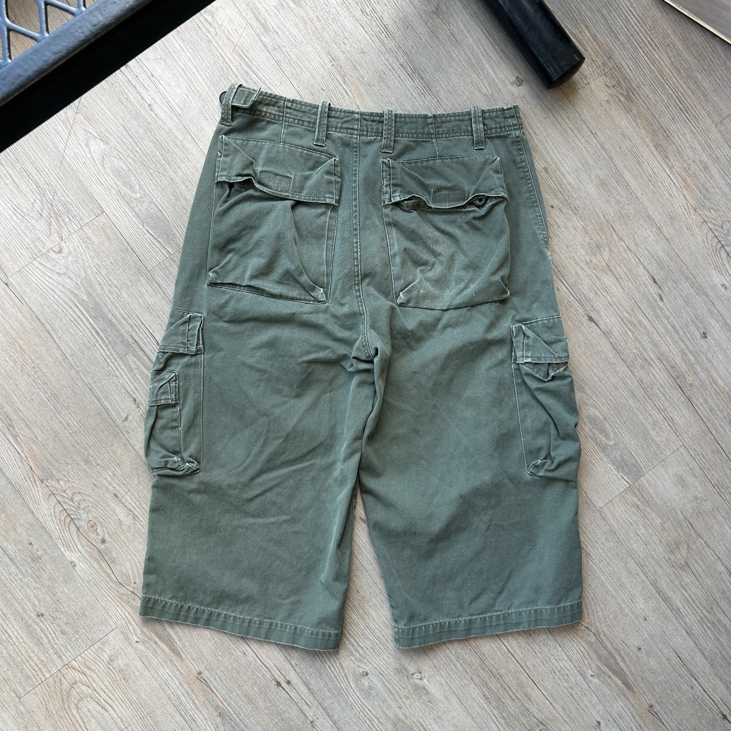 VINTAGE 90s Y2K | X-Games Espn Green Multi Cargo Shorts sz W30