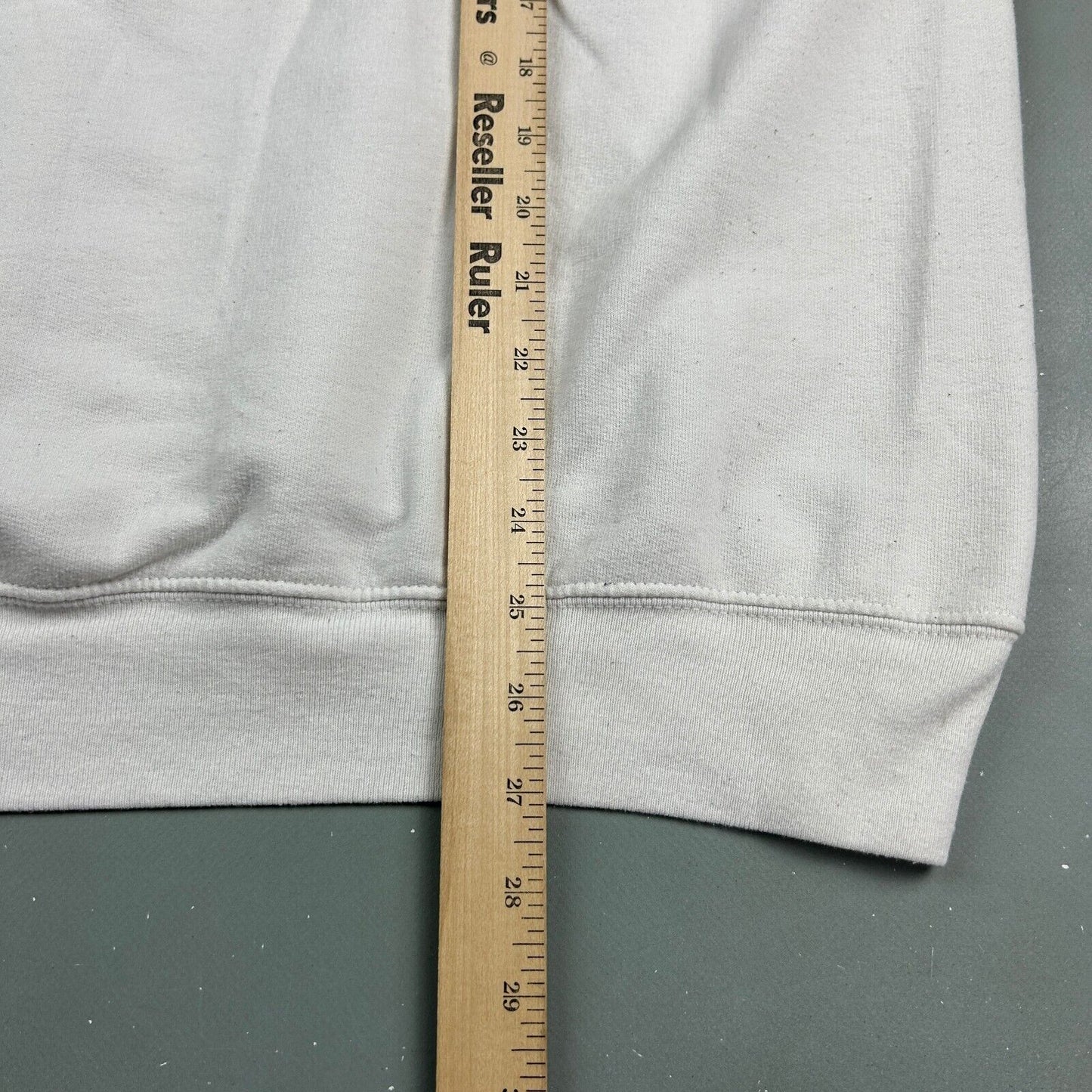 VINTAGE Hanes Blank White Hoodie Sweater sz Large Adult