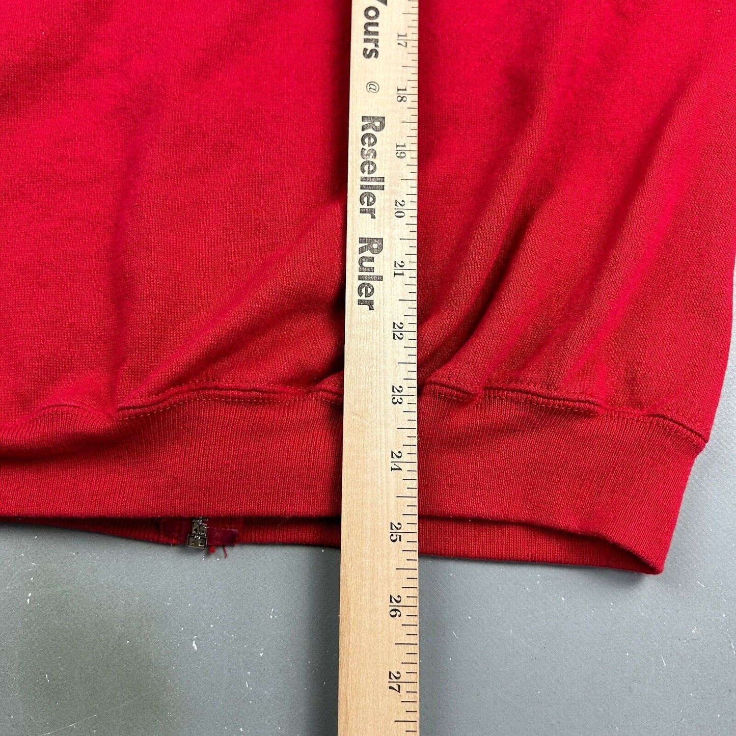 VINTAGE 90s Vance AFB Airforce Red Zip Up Hoodie Sweater sz Small Mens