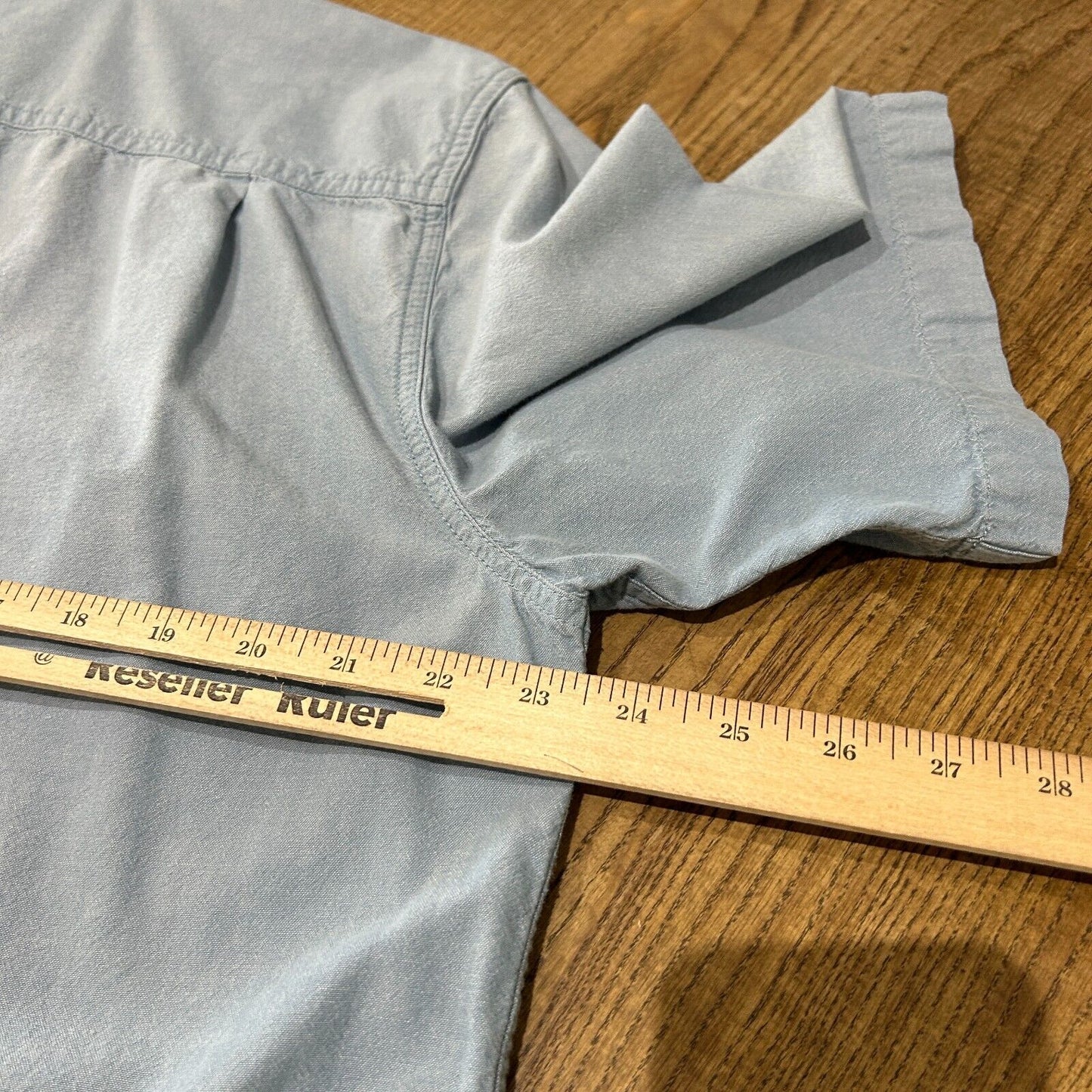 VINTAGE | Carhartt Denim Short Sleeve Button Snap Shirt sz L