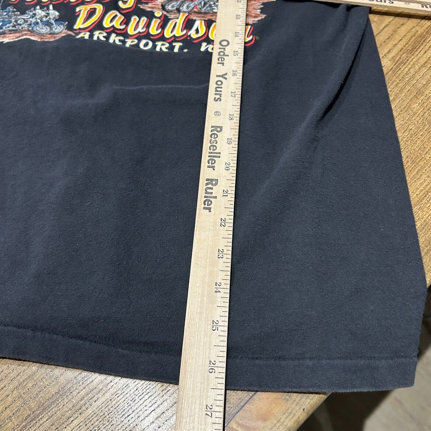 VINTAGE 90s | Harley Davidson Lone Survivor NY Biker T-Shirt sz M Adult