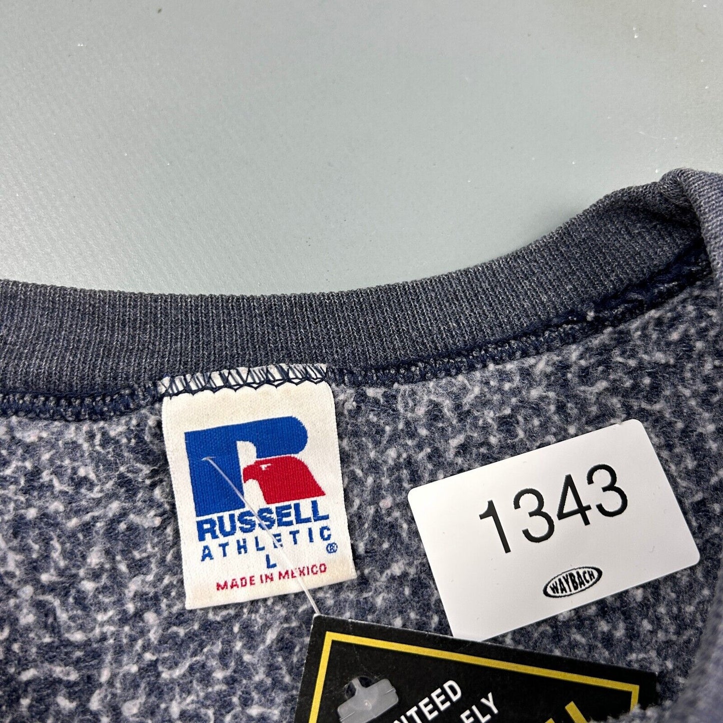 VINTAGE Russell Athletic Faded Blank Grey Crewneck Sweater sz Large Adult
