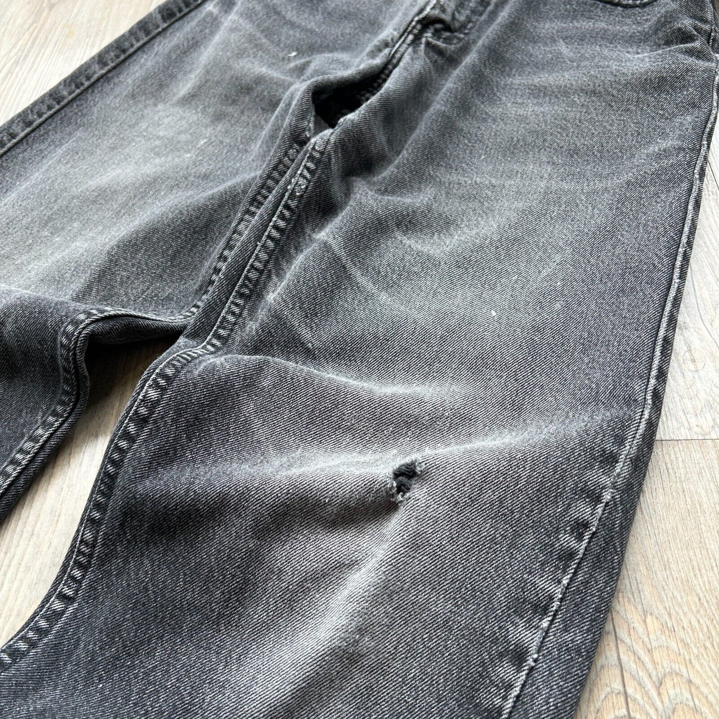 VINTAGE 90s | LEVIS 535 Faded Black Denim Jeans Pants sz W29 L32