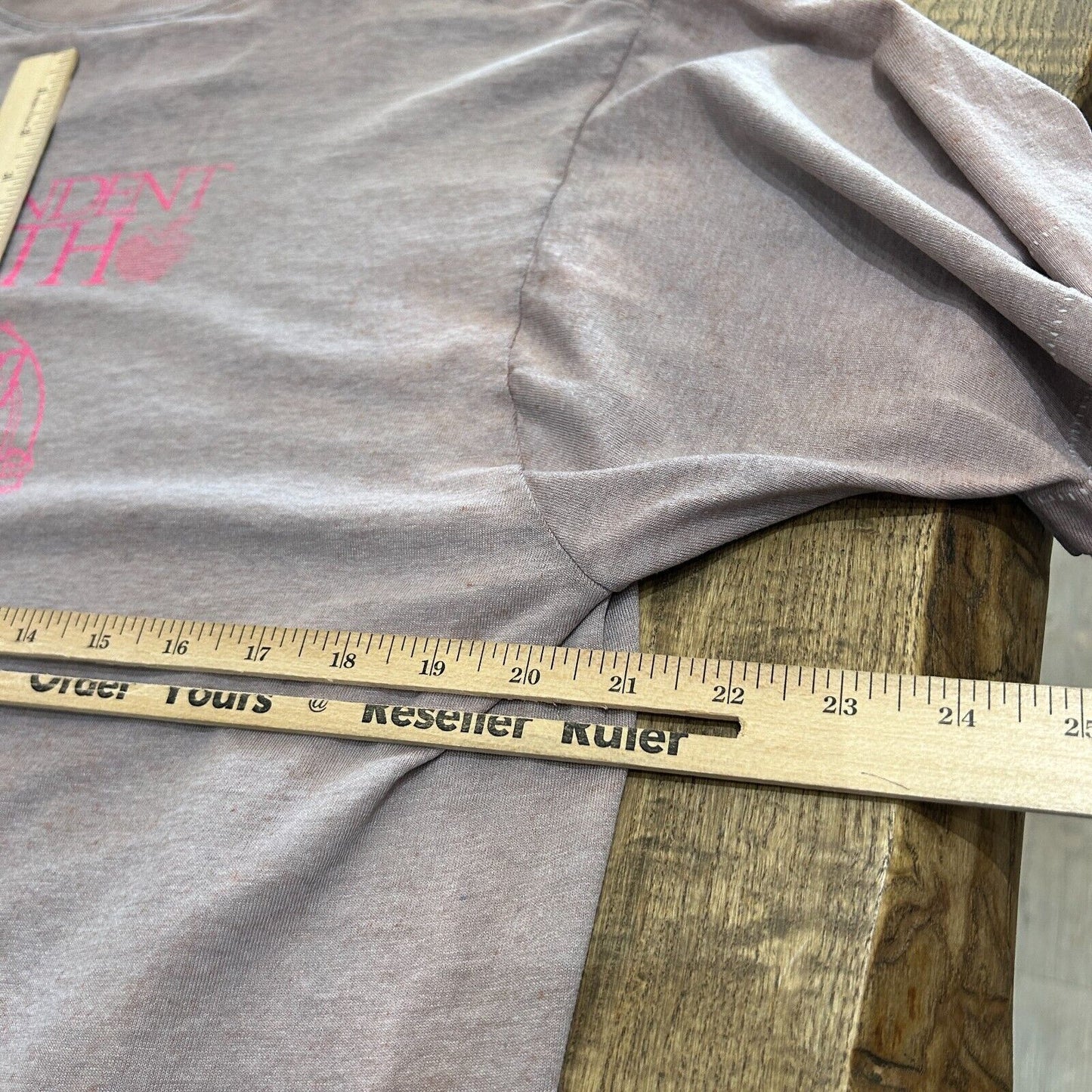VINTAGE 90s | Heart Run Over Dyed Brown T-Shirt sz L