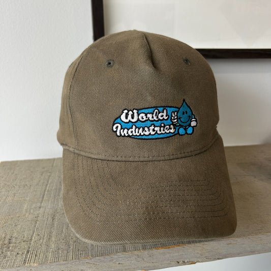 VINTAGE | World Industries Wet Willy Olive Flex Fit Hat sz S-M