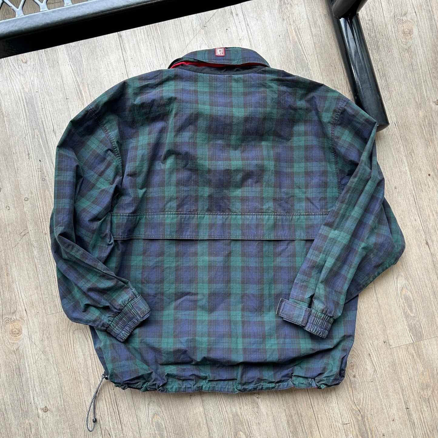 VINTAGE | Chaps RL Plaid 1/4 Zip Anorak Windbreaker Jacket sz L