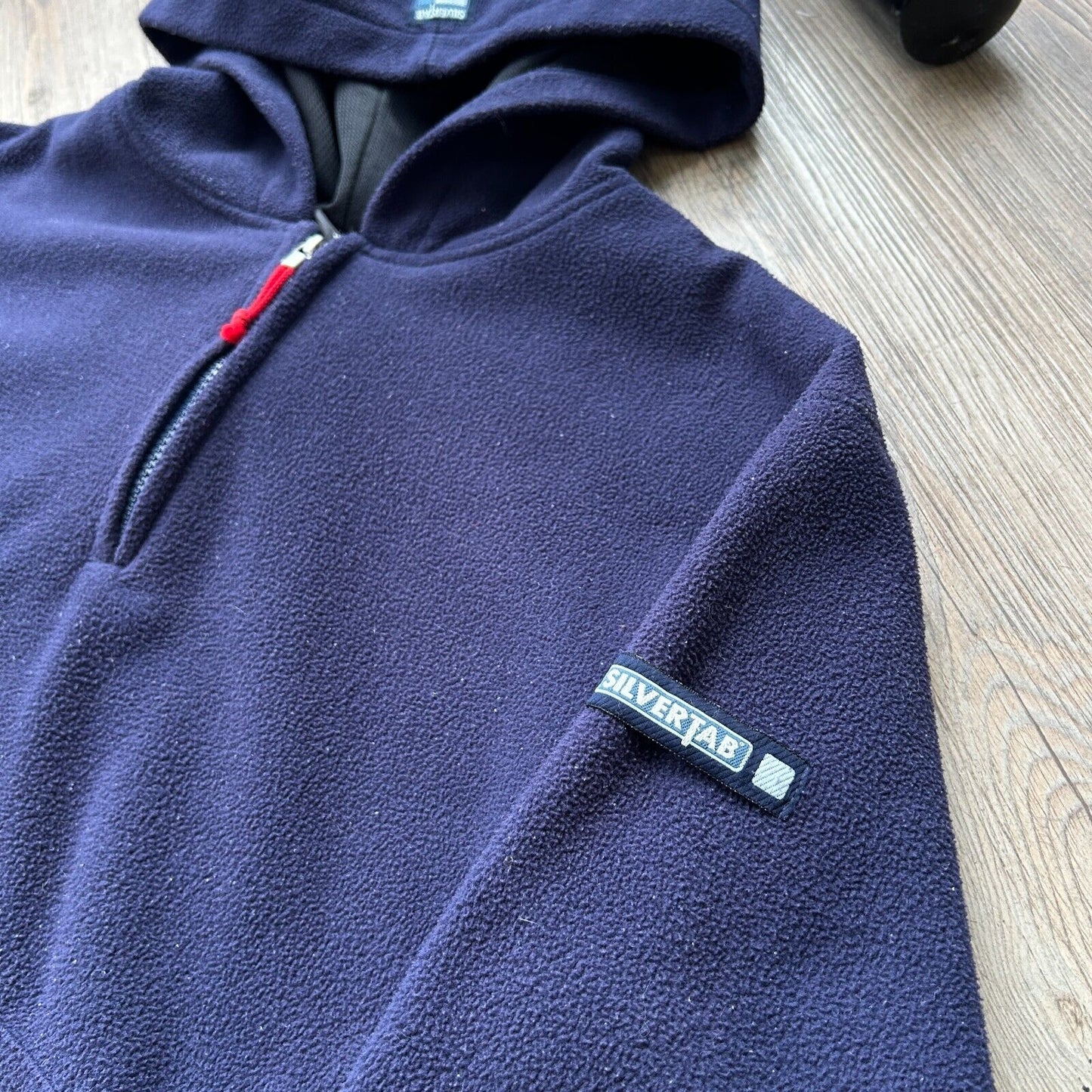 VINTAGE | Levis SilverTab 1/4 Zip Fleece Hoodie Sweater sz S-M