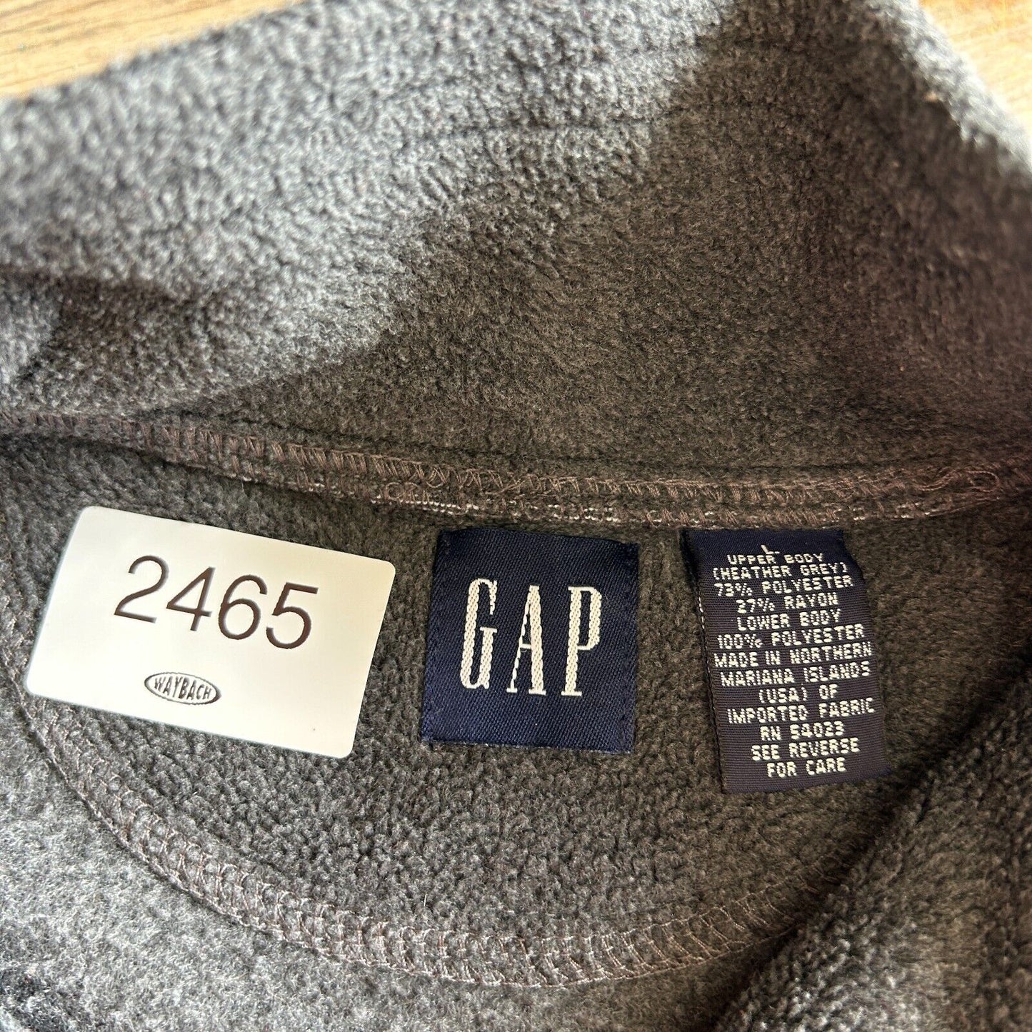 VINTAGE | GAP 1/4 Zip Striped Fleece Sweater sz L