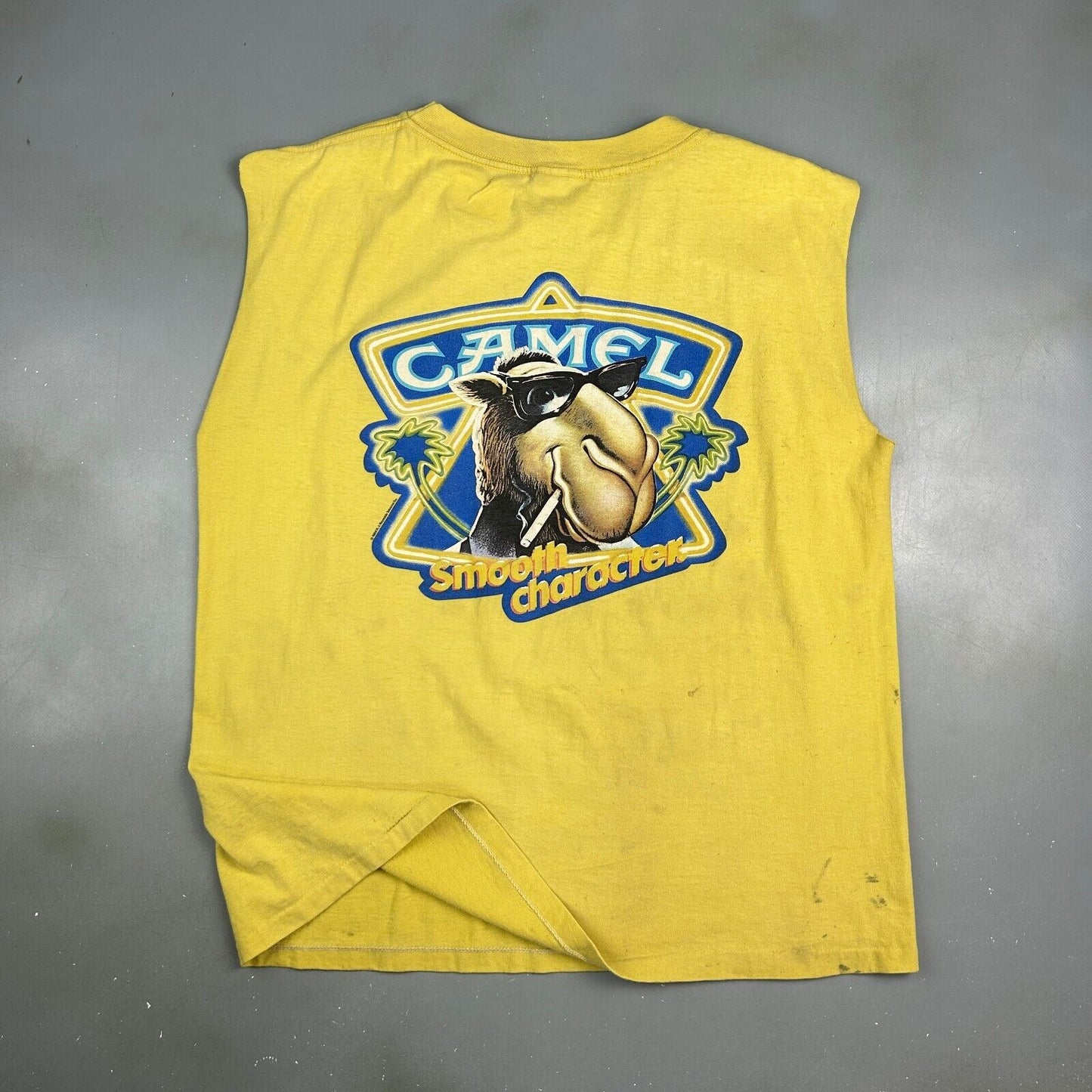 VINTAGE 80s | Joe CAMEL Smooth Character Sleeveless T-Shirt sz XL Men Adult
