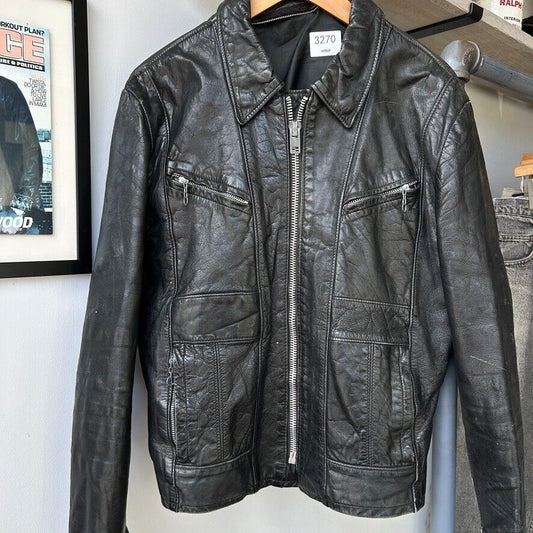 VINTAGE 70s | Schott NYC Motorcycle Leather Jacket sz M 40