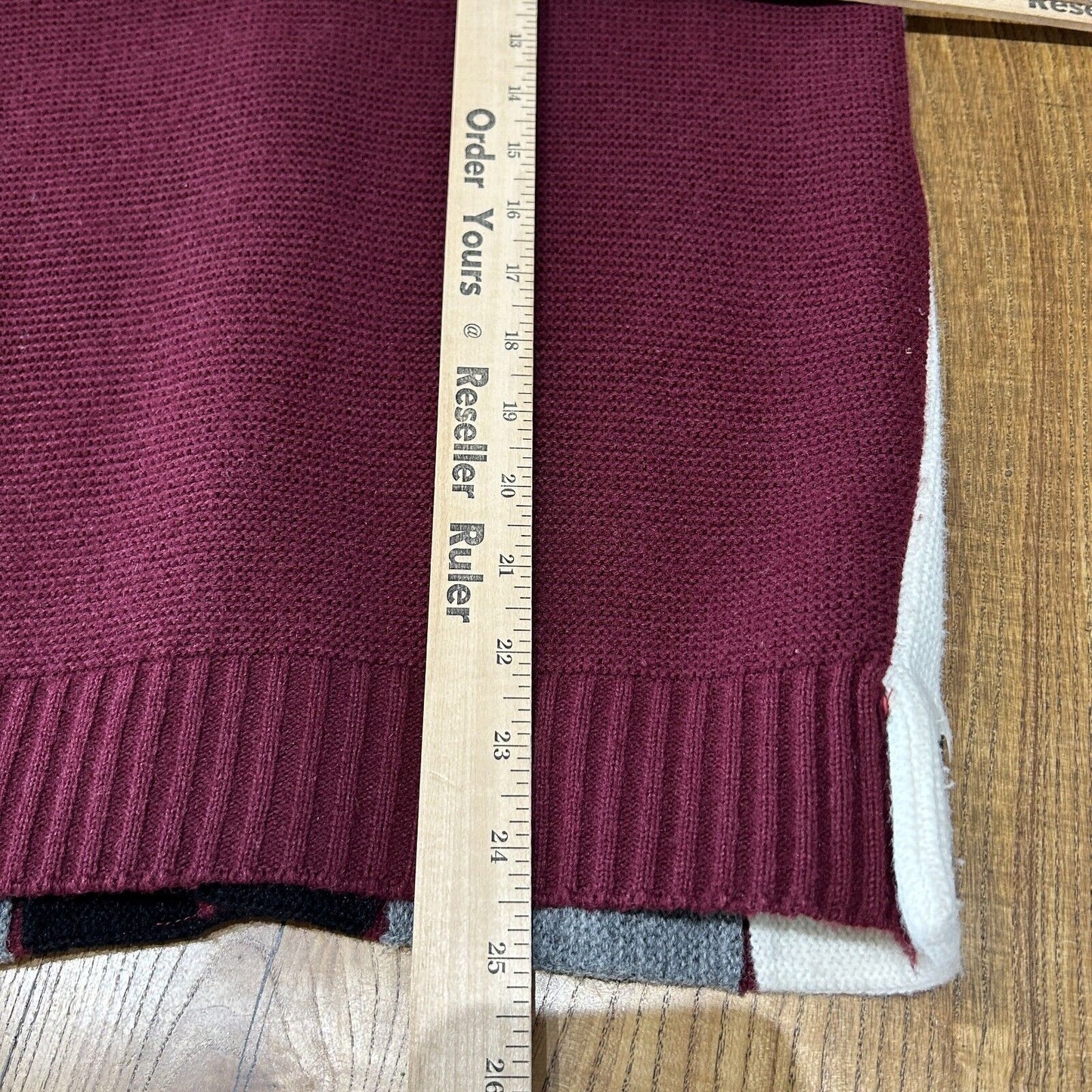 VINTAGE 70s | Campus Vertical Striped Cardigan Knit Sweater sz S/M