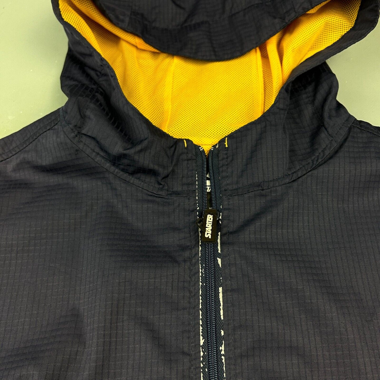VINTAGE 90s | STARTER Ripstop 1/2 Zip Anorak Jersey Lined Jacket sz L Adult