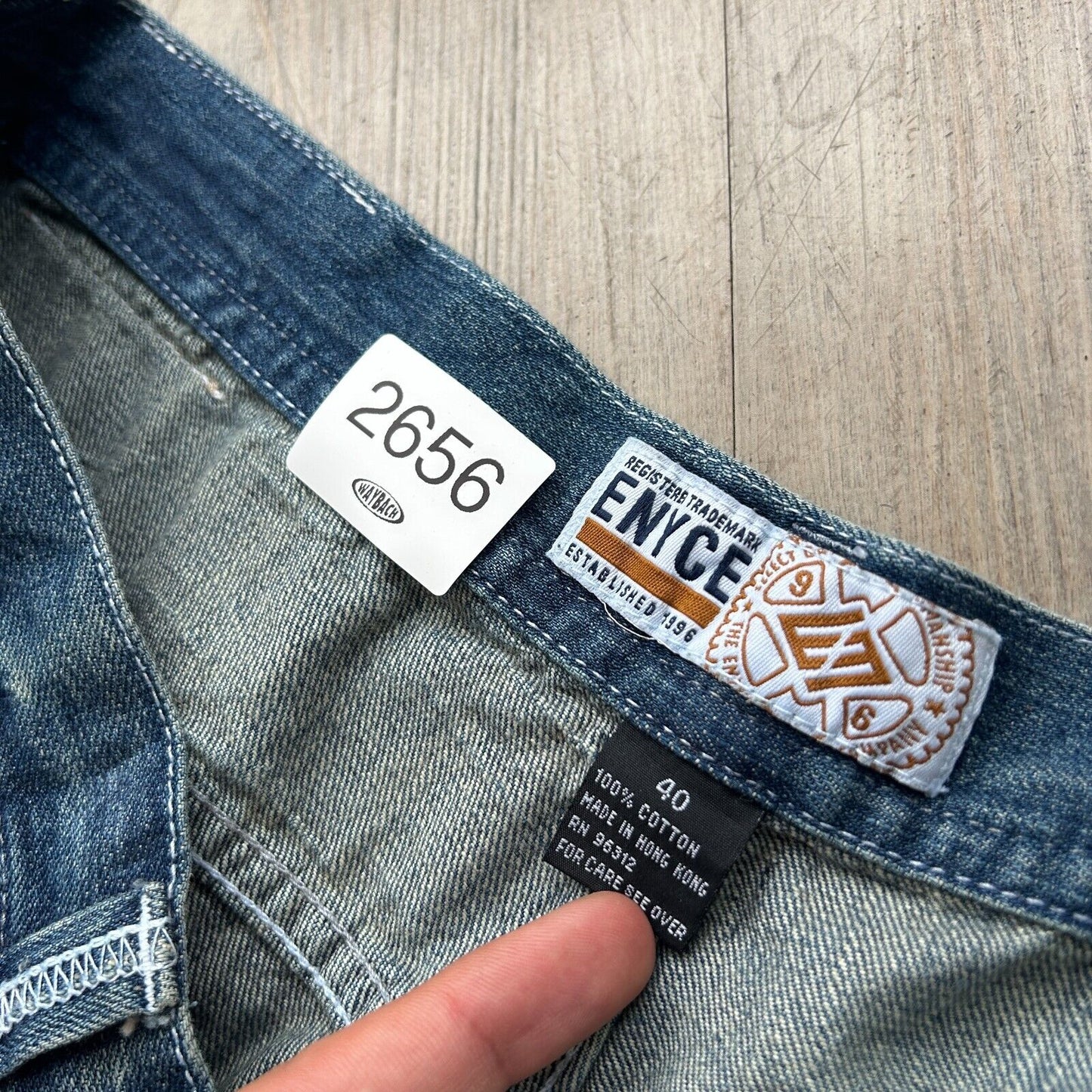 VINTAGE Y2K | Enyce Baggy Dotted Denim Jeans Pants sz W40 L34
