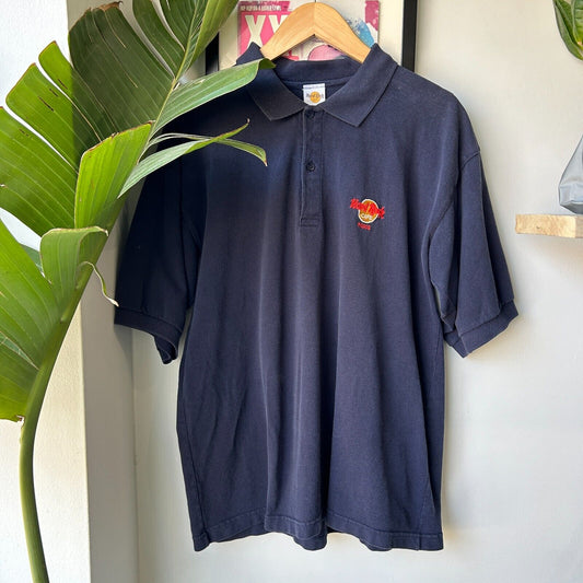 VINTAGE 90s | Hard Rock Cafe Paris Polo Shirt sz XL