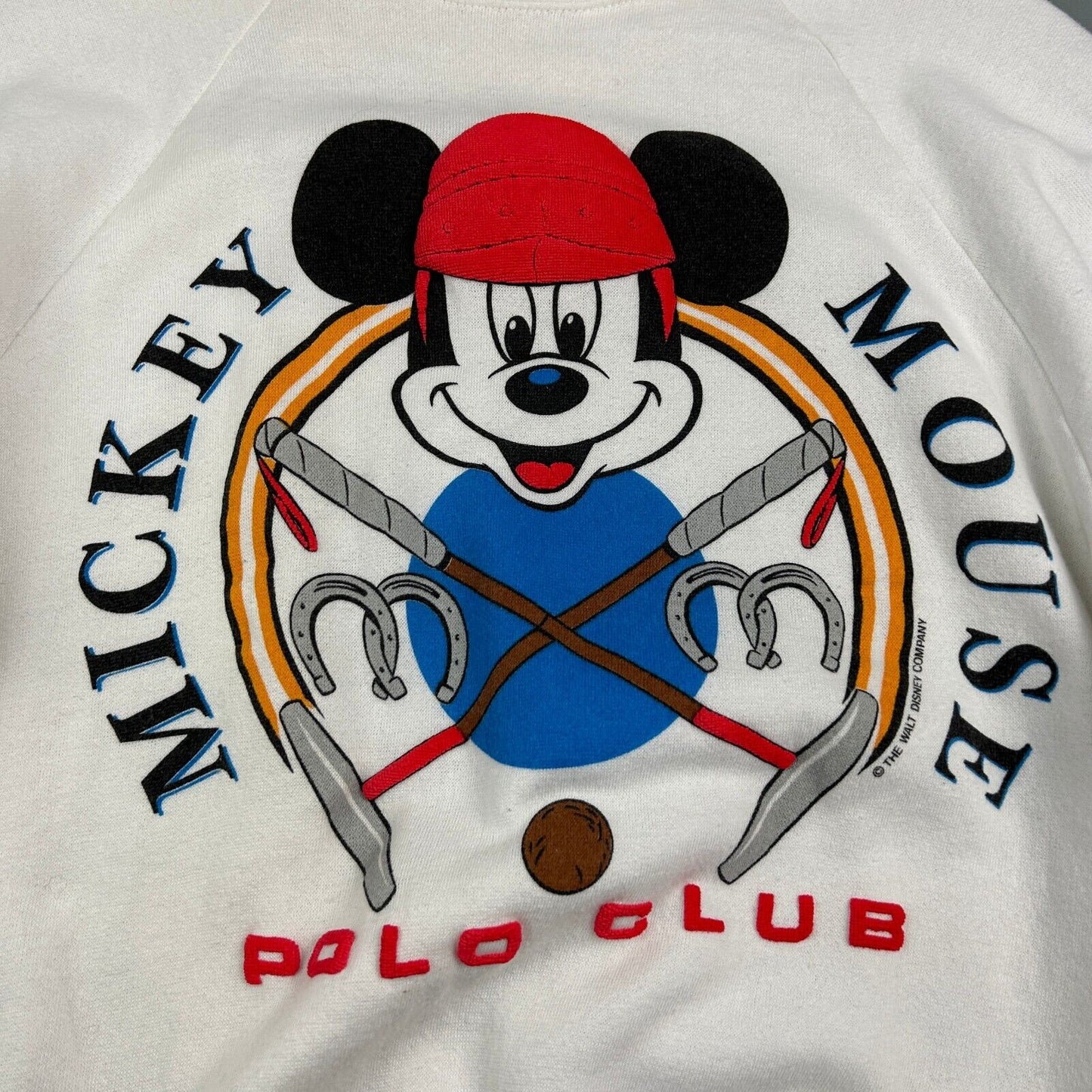 VINTAGE 90s | Mickey Mouse Polo Club Walt Disney Crewneck Sweater sz M Adult